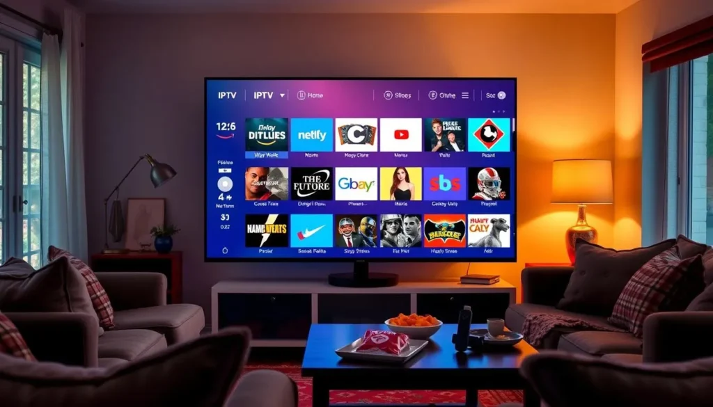 Step-by-step guide to installing IPTV on Amazon Firestick, showing the device interface and app installation process